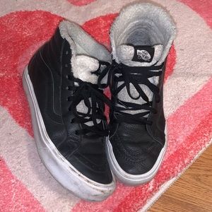 Vans off the Wall Sk8-Hi High-Top Fleece Sneakers